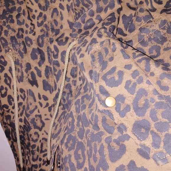 Leopard Print Plus Anorak Style Jacket NWOT - Picture 5 of 7